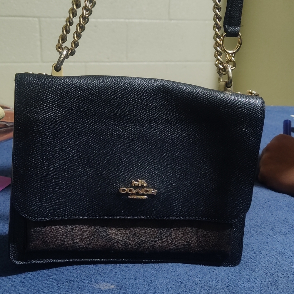 Coach Black Chain Strap Shoulder Bag